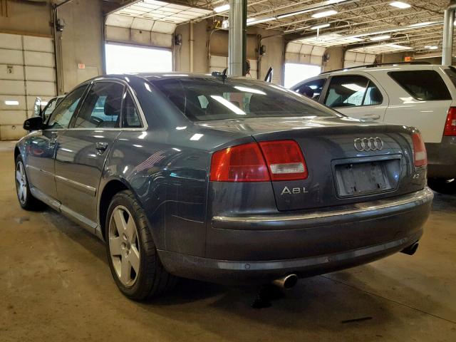 WAUML44E95N002715 - 2005 AUDI A8 L QUATT BLUE photo 3