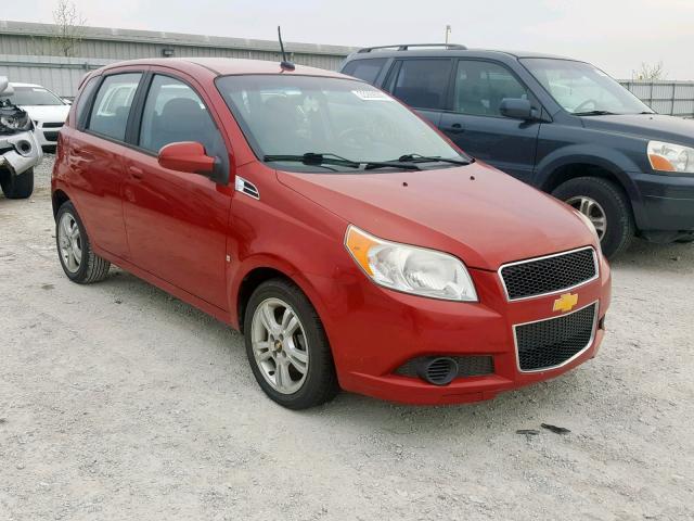 KL1TD66E19B652271 - 2009 CHEVROLET AVEO LS RED photo 1