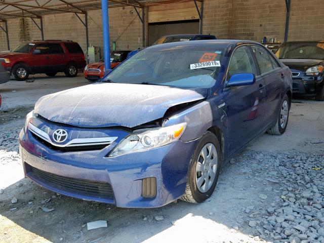 4T1BB3EKXBU132642 - 2011 TOYOTA CAMRY HYBR BLUE photo 2