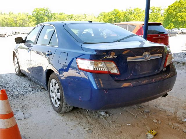 4T1BB3EKXBU132642 - 2011 TOYOTA CAMRY HYBR BLUE photo 3