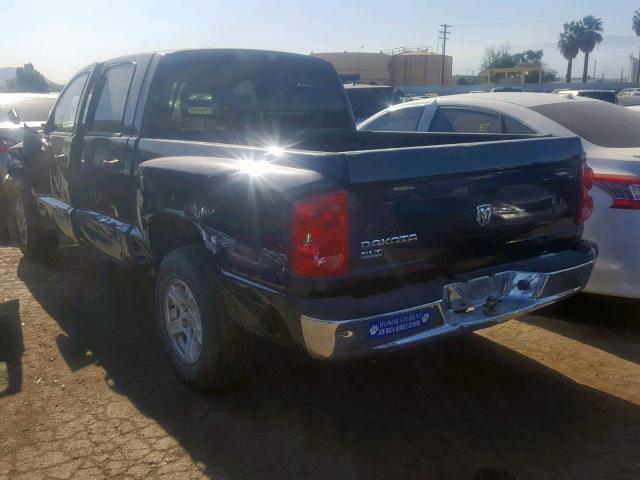 1D7HE48K15S131263 - 2005 DODGE DAKOTA QUA BLUE photo 3