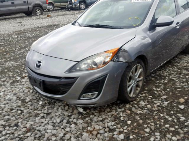 JM1BL1S51A1277380 - 2010 MAZDA 3 S SILVER photo 9