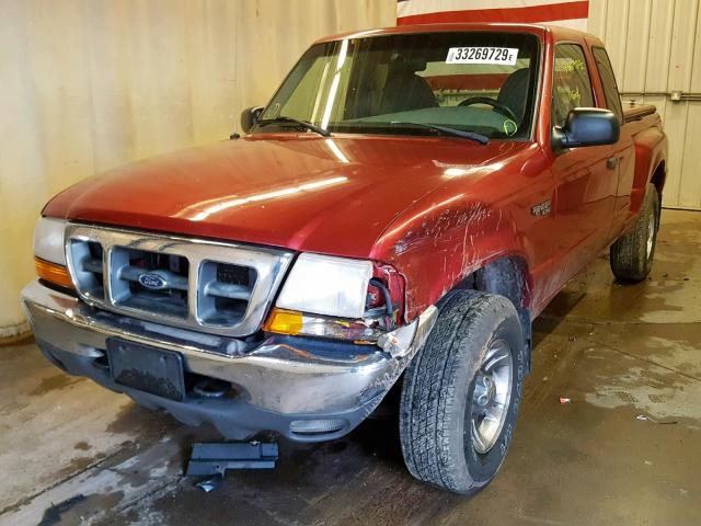 1FTZR15V0YPC02895 - 2000 FORD RANGER SUP RED photo 2
