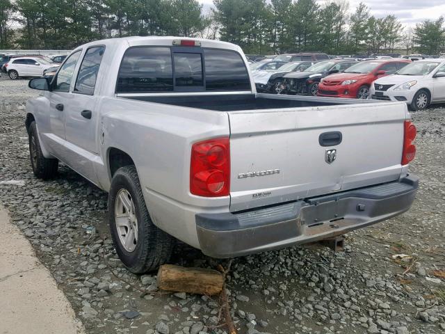 1D7HE28K95S304502 - 2005 DODGE DAKOTA QUA SILVER photo 3