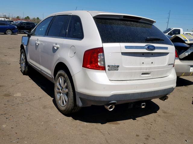 2FMDK3KC5BBA77478 - 2011 FORD EDGE LIMIT WHITE photo 3