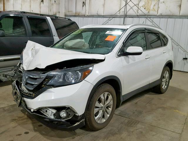 5J6RM4H71EL105506 - 2014 HONDA CR-V EXL WHITE photo 2