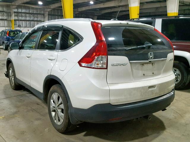 5J6RM4H71EL105506 - 2014 HONDA CR-V EXL WHITE photo 3