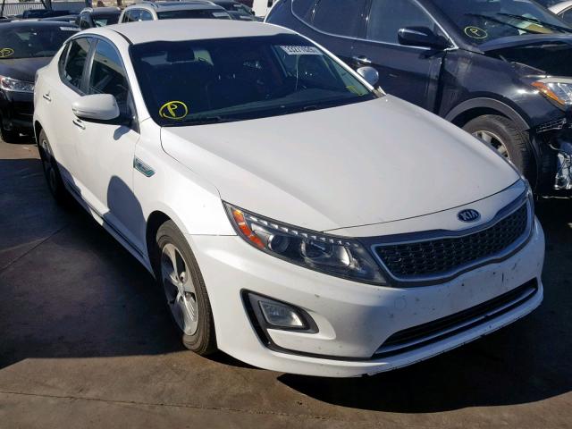 KNAGM4AD4F5086434 - 2015 KIA OPTIMA HYB WHITE photo 1