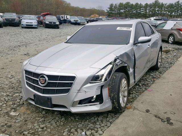 1G6AX5SX6E0140751 - 2014 CADILLAC CTS LUXURY SILVER photo 2