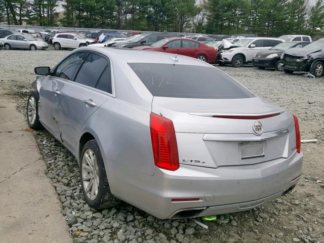 1G6AX5SX6E0140751 - 2014 CADILLAC CTS LUXURY SILVER photo 3