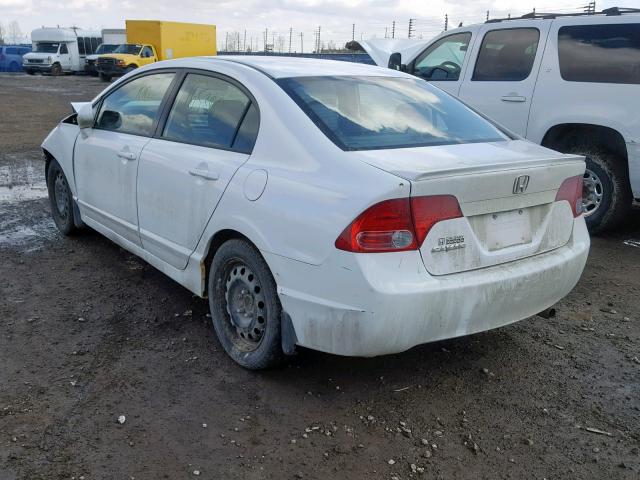 2HGFA16948H104826 - 2008 HONDA CIVIC EXL WHITE photo 3