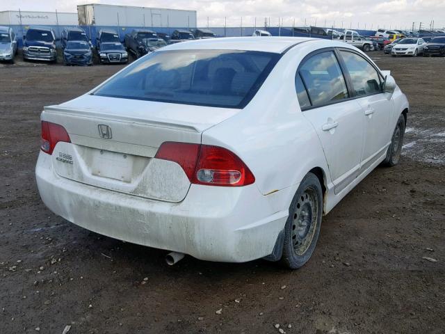 2HGFA16948H104826 - 2008 HONDA CIVIC EXL WHITE photo 4