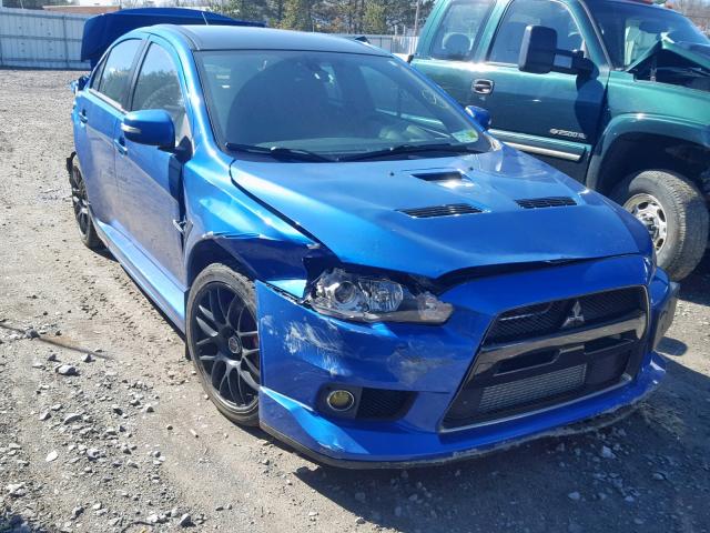 JA32W7FVXFU027886 - 2015 MITSUBISHI LANCER EVO BLUE photo 1