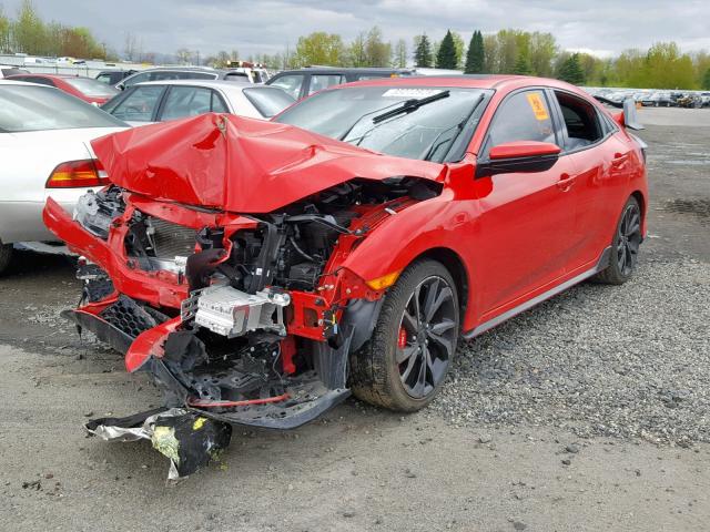 SHHFK7H98HU418141 - 2017 HONDA CIVIC SPOR RED photo 2