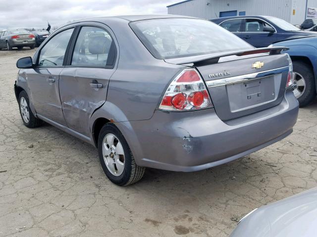 KL1TD56667B056234 - 2007 CHEVROLET AVEO BASE ვერცხლისფერი ფოტო 3