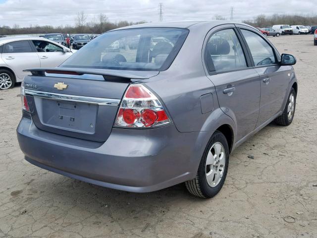 KL1TD56667B056234 - 2007 CHEVROLET AVEO BASE ვერცხლისფერი ფოტო 4