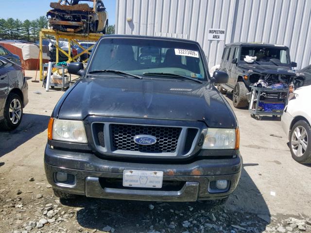 1FTYR10U64TA06844 - 2004 FORD RANGER BLACK photo 9