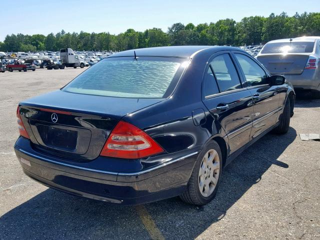 WDBRF61J02F206157 - 2002 MERCEDES-BENZ C 240 BLACK photo 4