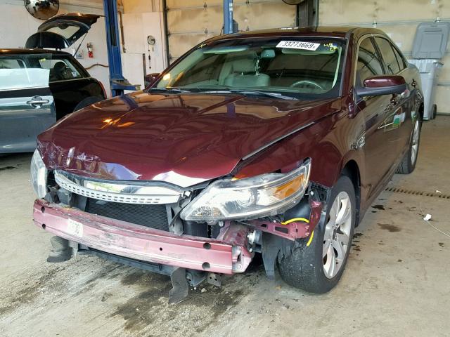 1FAHP2EW3BG180775 - 2011 FORD TAURUS SEL MAROON photo 2