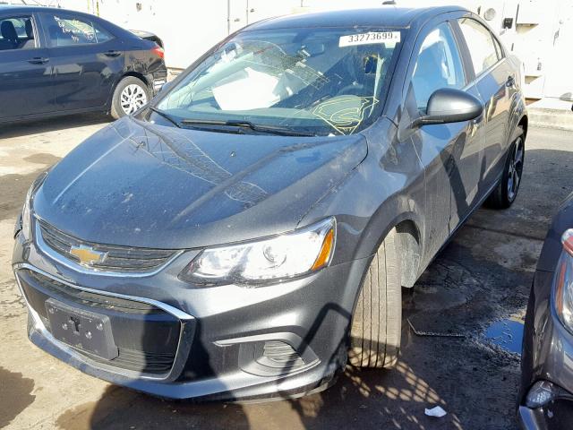 1G1JF5SB3K4127361 - 2019 CHEVROLET SONIC PREM GRAY photo 2