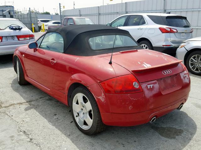 TRUUT28N711018677 - 2001 AUDI TT QUATTRO RED photo 3