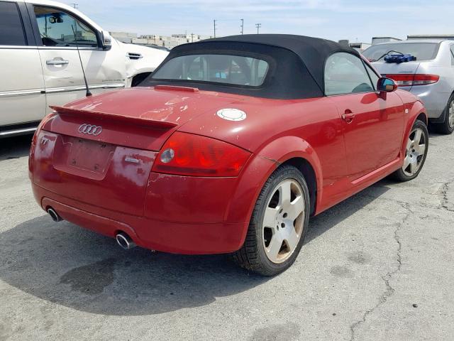 TRUUT28N711018677 - 2001 AUDI TT QUATTRO RED photo 4