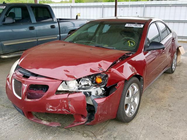 1G2ZH528654164986 - 2005 PONTIAC G6 GT BURGUNDY photo 2