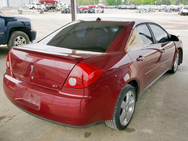 1G2ZH528654164986 - 2005 PONTIAC G6 GT BURGUNDY photo 4