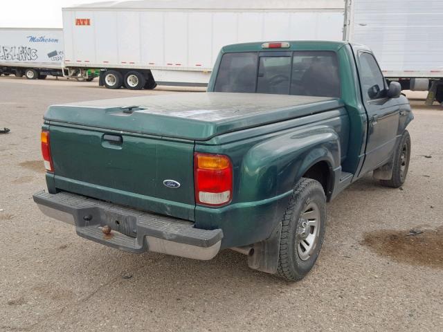 1FTYR10C6XPA05004 - 1999 FORD RANGER GREEN photo 4