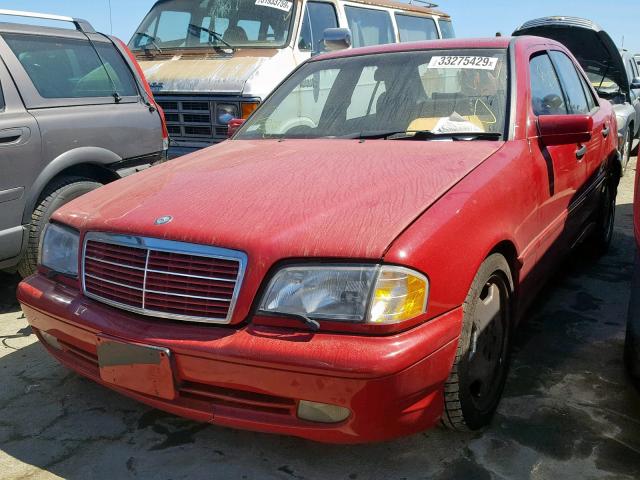 WDBHA33G4WF695999 - 1998 MERCEDES-BENZ C 43 RED photo 2