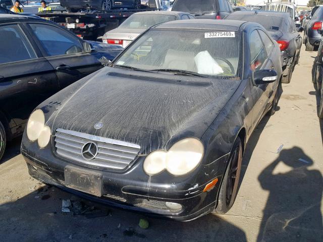 WDBRN40J63A433554 - 2003 MERCEDES-BENZ C 230K SPO BLACK photo 2