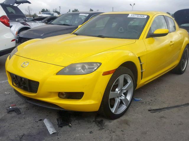 JM1FE173X40101781 - 2004 MAZDA RX8 YELLOW photo 2