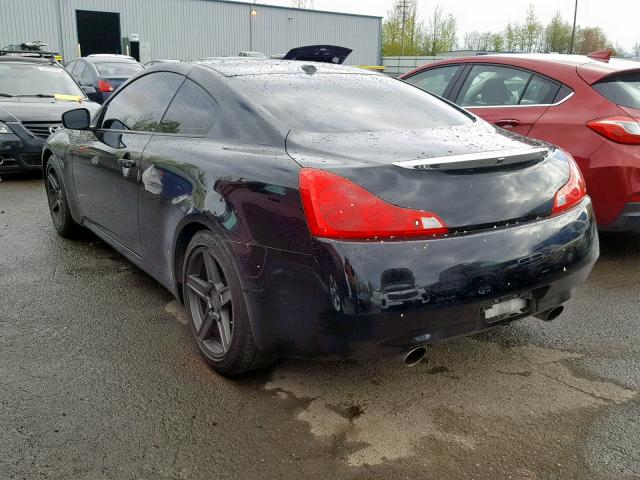 JNKCV64E68M125482 - 2008 INFINITI G37 BASE BLACK photo 3