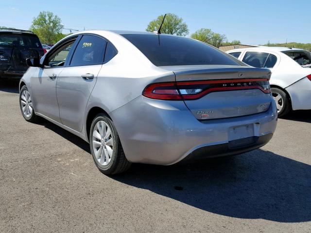 1C3CDFDH2FD120506 - 2015 DODGE DART SE AE SILVER photo 3