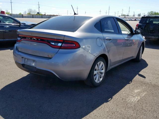 1C3CDFDH2FD120506 - 2015 DODGE DART SE AE SILVER photo 4