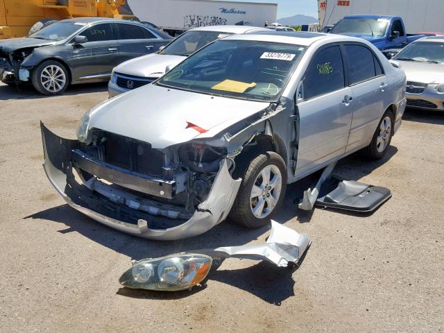 2T1BY30E15C337224 - 2005 TOYOTA COROLLA XR SILVER photo 2