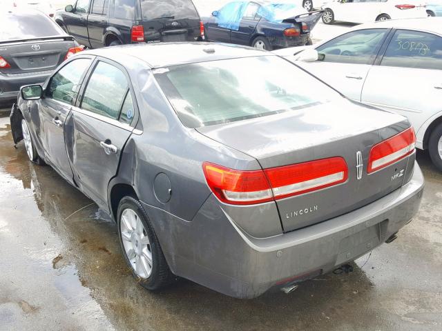 3LNHL2GC9CR828425 - 2012 LINCOLN MKZ GRAY photo 3