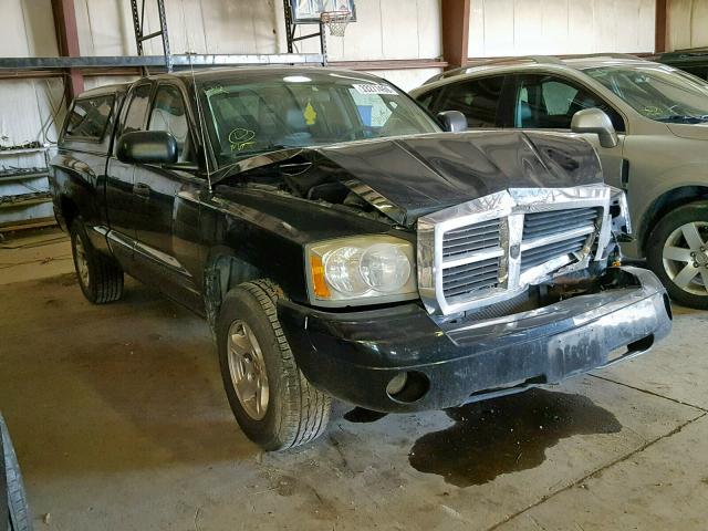 1D7HW42N45S315967 - 2005 DODGE DAKOTA SLT BLACK photo 1