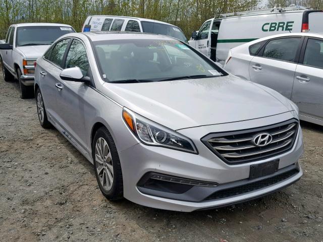 5NPE34AF3FH050796 - 2015 HYUNDAI SONATA SPO SILVER photo 1