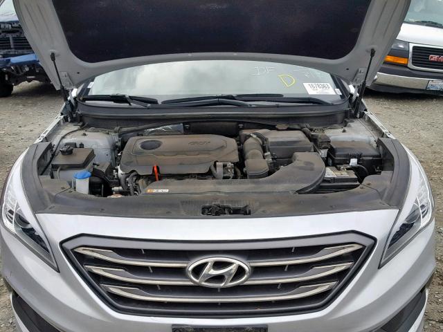 5NPE34AF3FH050796 - 2015 HYUNDAI SONATA SPO SILVER photo 7