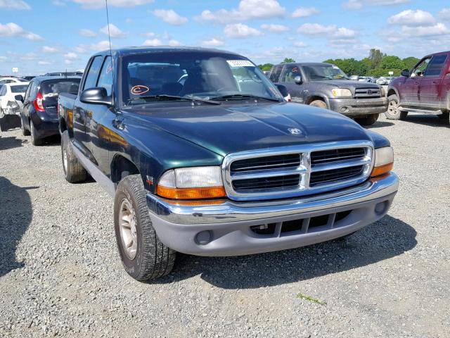 1B7GL2AN8YS745784 - 2000 DODGE DAKOTA QUA GREEN photo 1