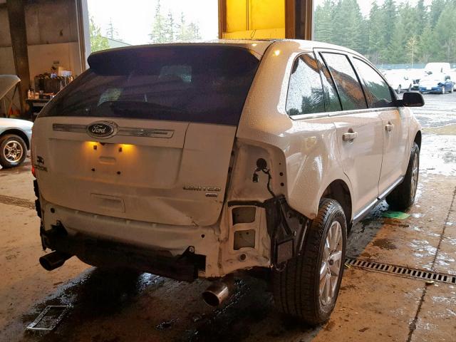 2FMDK4KC0DBB58932 - 2013 FORD EDGE LIMIT WHITE photo 4