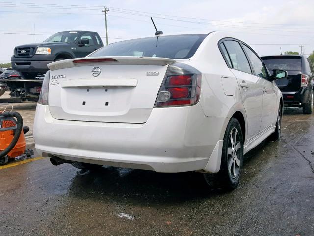 3N1AB6APXCL675877 - 2012 NISSAN SENTRA 2.0 WHITE photo 4