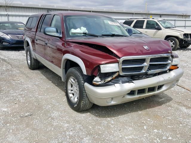 1D7HL48N33S366518 - 2003 DODGE DAKOTA QUA MAROON photo 1