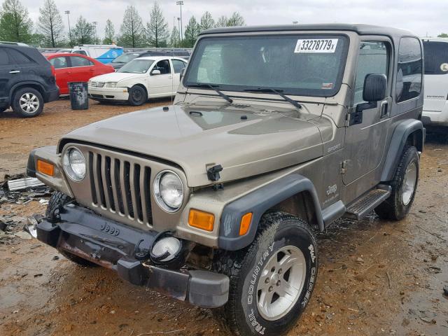 1J4FA49S34P711539 - 2004 JEEP WRANGLER / BROWN photo 2