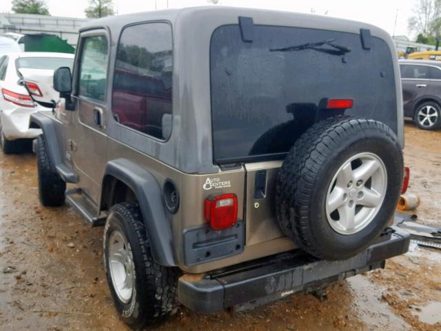 1J4FA49S34P711539 - 2004 JEEP WRANGLER / BROWN photo 3