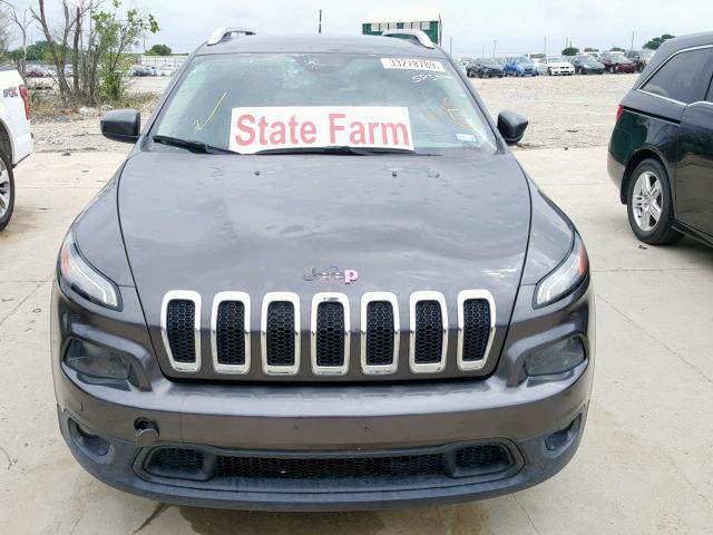 1C4PJLCB7EW204356 - 2014 JEEP CHEROKEE L GRAY photo 9