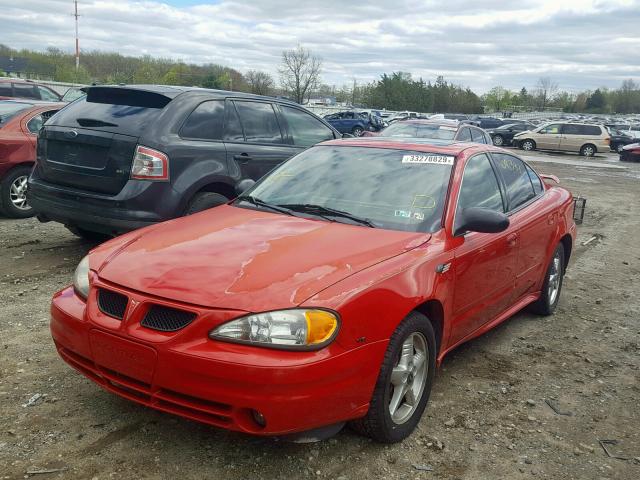 1G2NF52EX4M658650 - 2004 PONTIAC GRAND AM S RED photo 2