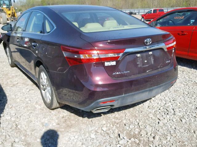 4T1BK1EB2DU014656 - 2013 TOYOTA AVALON BAS PURPLE photo 3