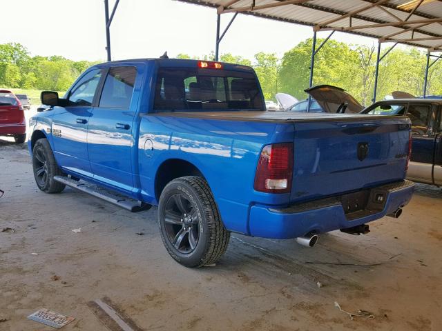 1C6RR7MT9JS223936 - 2018 RAM 1500 SPORT BLUE photo 3